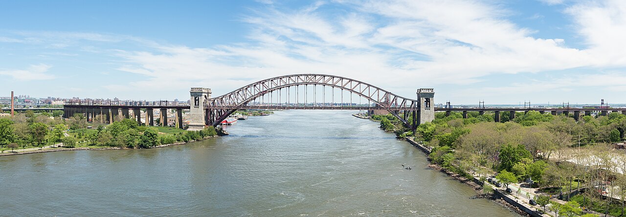 Astoria Queens park near the Hell Gate Bridge in a neighborhood where Maid Marines cleans apartments